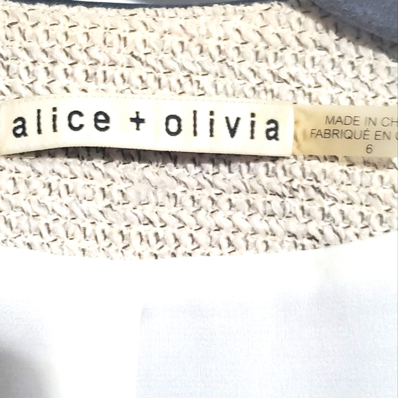 Alice + Olivia Leather Wool Blazer Size 6 - Picture 5 of 5